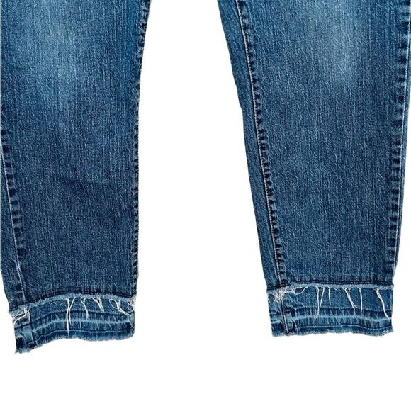 Universal Thread mid-rise Boyfriend jeans, raw edge hem, size 12/31. M - Picture 3 of 8